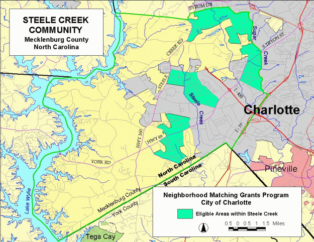 Charlotte Neighborhood Matching Grant Eligibility on Steele Creek